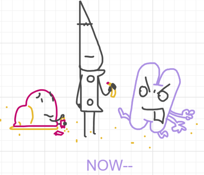 A panel from What's The Point, episode five of the Board Boards object show by Furretwalk/WalkingFurret.